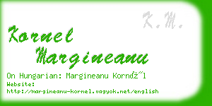 kornel margineanu business card